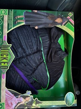 Rubie's Black Witch Cape with Purple Trim